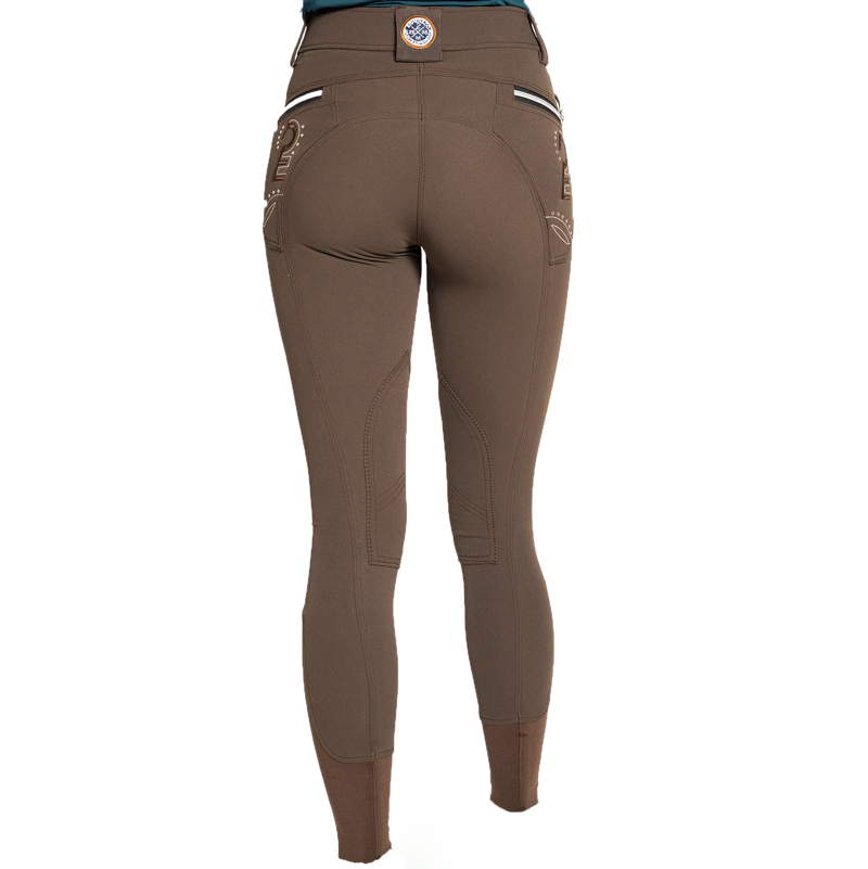 Esperado Germany Ladies Knee Patch Breeches - Brown -2